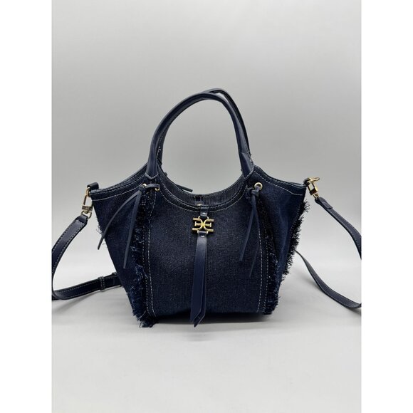 SAM EDELMAN Irina denim small women's small tote crossbody bag -Dark denim - Picture 3 of 16